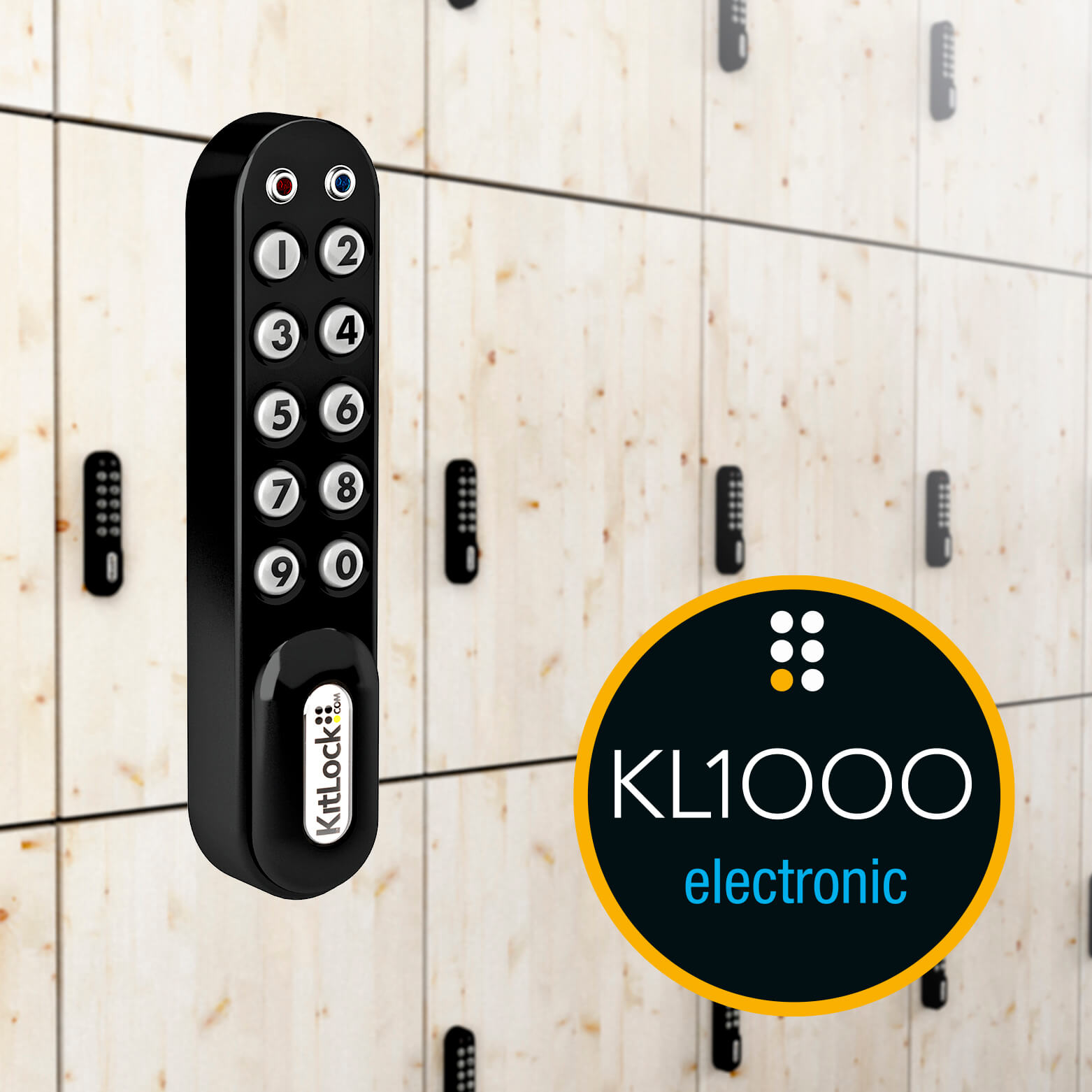 KitLock Elektronikschloss KL1000 vertikal schwarz