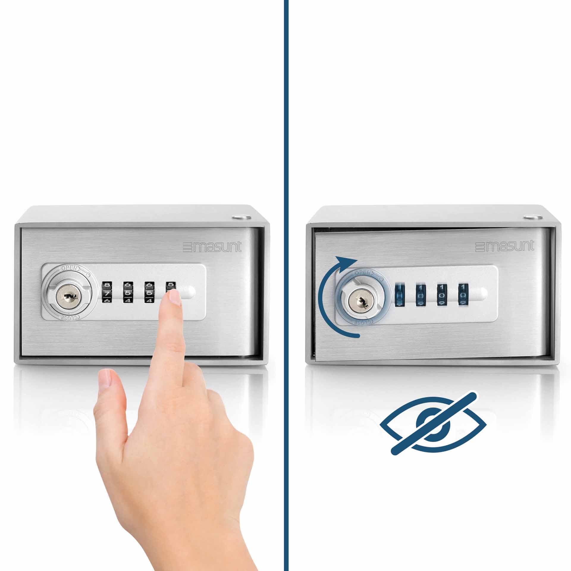 Schl-sseldepot-mit-Zahlenschloss-004 masunt Schlüsseldepot mit Zahlenschloss 520 M Code