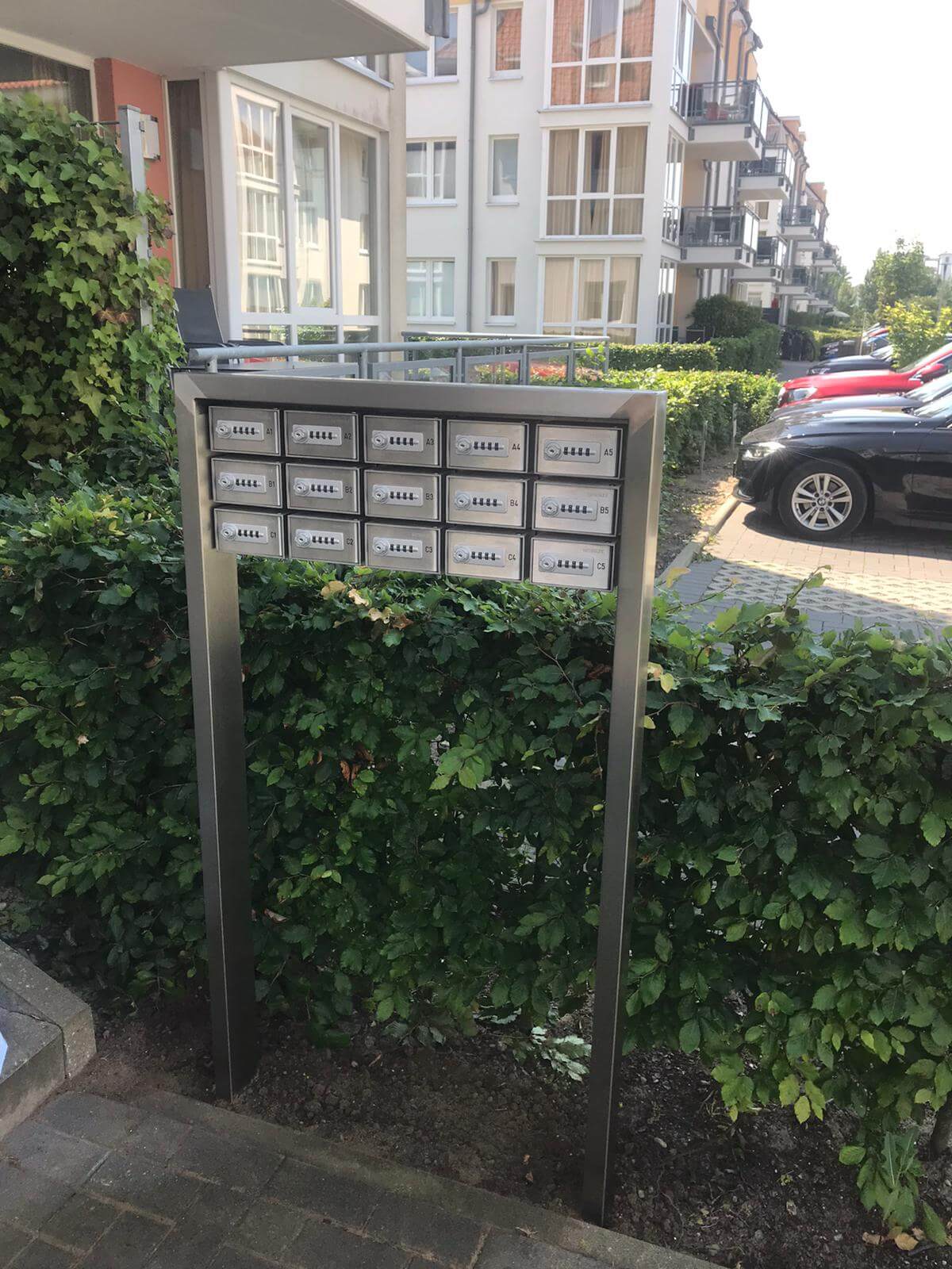 masunt key deposit box wall for standalone outdoor installation I Individual deposit box placement (AISI 316)