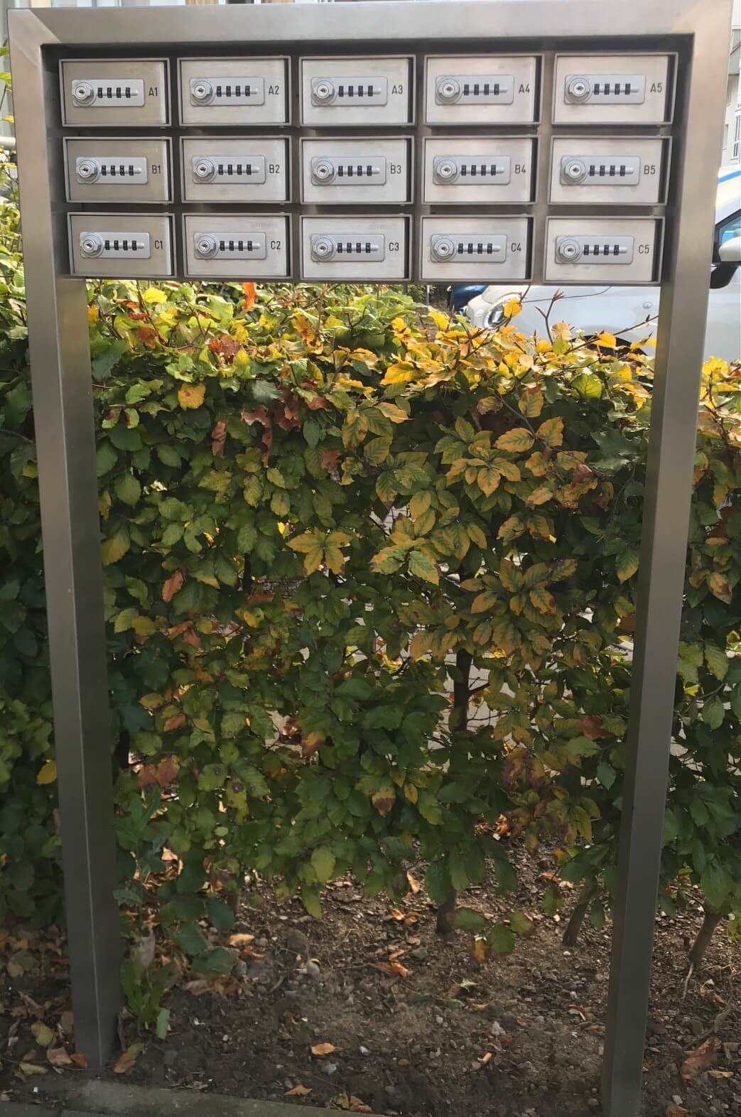 masunt key deposit box wall for standalone outdoor installation I Individual deposit box placement (AISI 316)