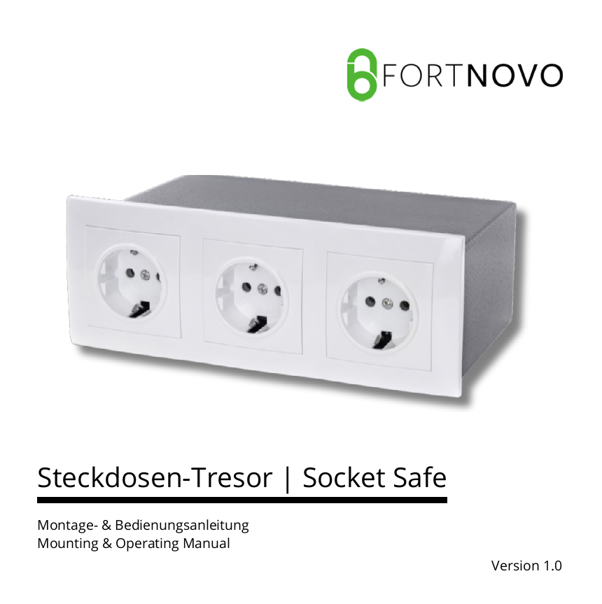Bedeinungsanleitung FortNovo Steckdosen-Tresor 3-fach