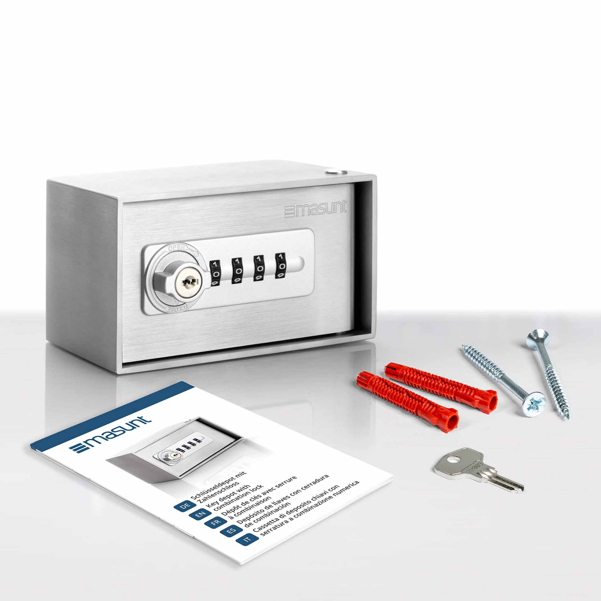 Schl-sseldepot-mit-Zahlenschloss-009 masunt Schlüsseldepot mit Zahlenschloss 520 M Code Lieferumfang