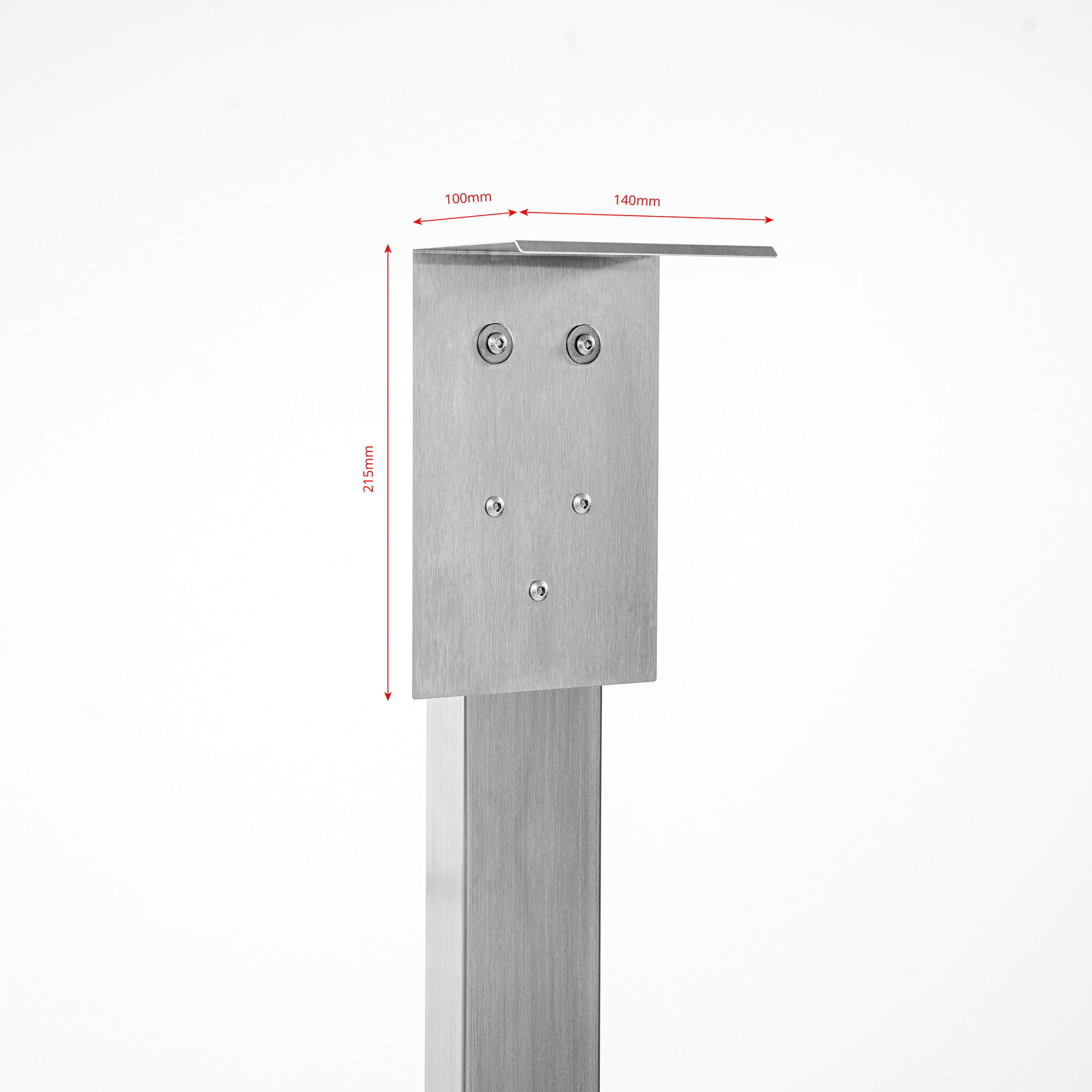 msnt_bodenstaender_klein_detail_rechts_masse_v1 Standsäule für freihstehende Montage (V4A) Maße Platte klein