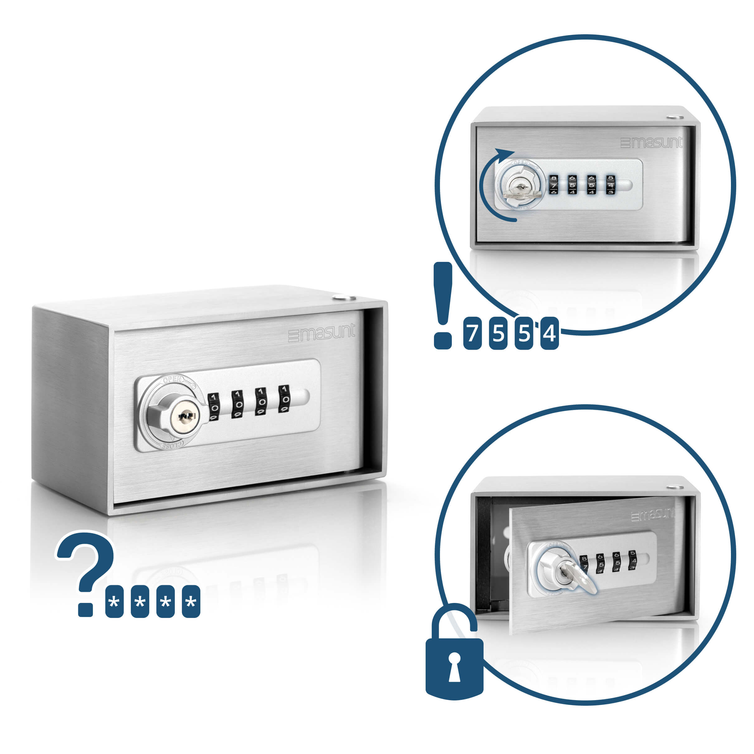 masunt Key depot combination lock 520 M Code