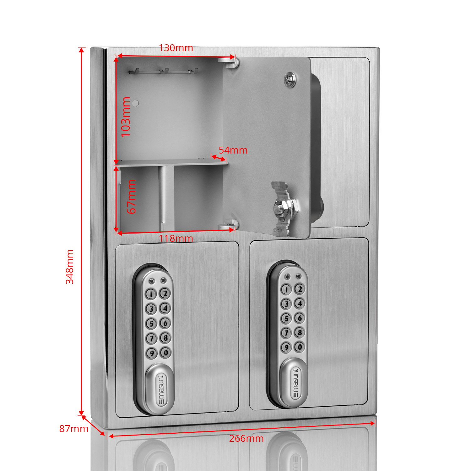 Key safe 1420 E Code I Key safe with 4 compartments I masunt