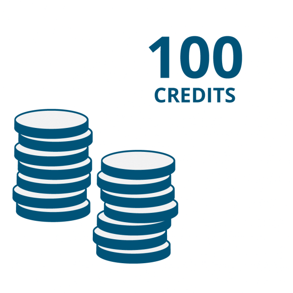 Credits for the E Code products’ online code function: 100 Credits